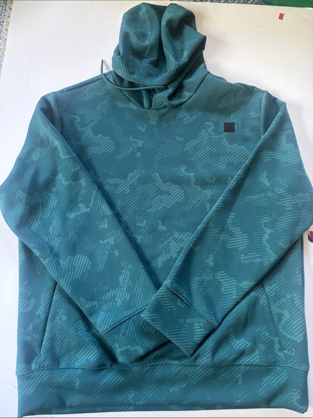 Reebok Men’s Teal Green Hooded Sweatshirt
